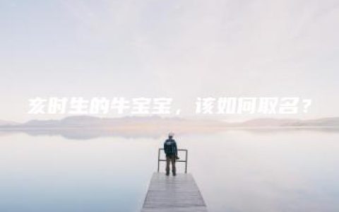 亥时生的牛宝宝，该如何取名？