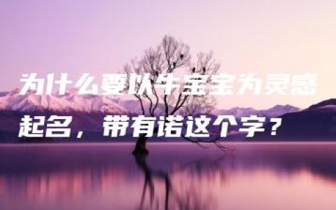 为什么要以牛宝宝为灵感起名，带有诺这个字？