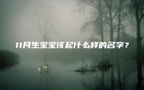 11月生宝宝该起什么样的名字？