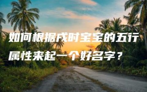 如何根据戌时宝宝的五行属性来起一个好名字？