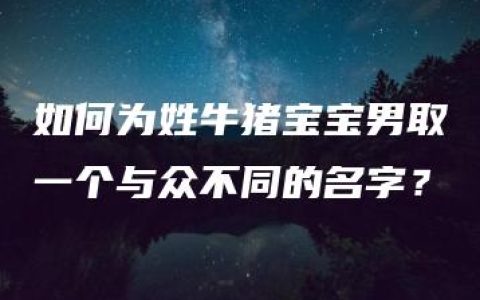 如何为姓牛猪宝宝男取一个与众不同的名字？