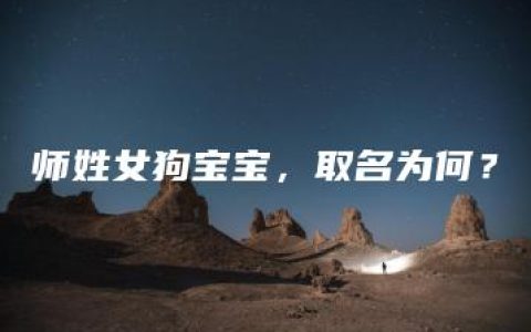 师姓女狗宝宝，取名为何？