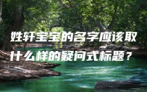 姓轩宝宝的名字应该取什么样的疑问式标题？