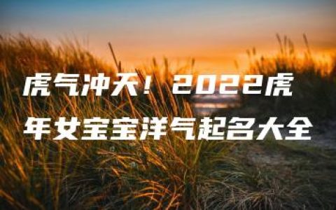 虎气冲天！2022虎年女宝宝洋气起名大全