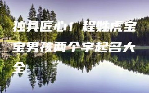 独具匠心！程姓虎宝宝男孩两个字起名大全