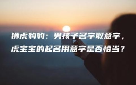 狮虎豹豹：男孩子名字取意字，虎宝宝的起名用意字是否恰当？