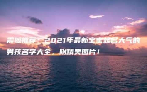 震撼推荐：2021年最新宝宝起名大气的男孩名字大全，附精美图片！