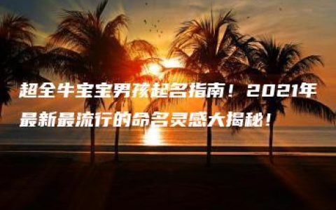 超全牛宝宝男孩起名指南！2021年最新最流行的命名灵感大揭秘！