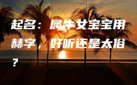 起名：属牛女宝宝用赫字，好听还是太俗？