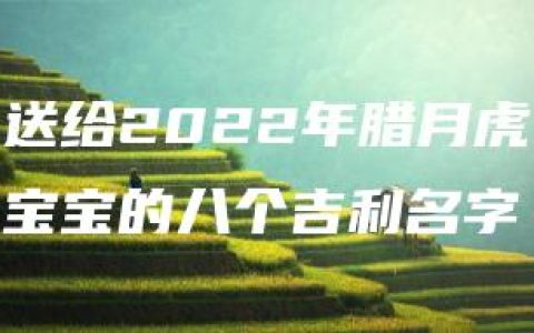 送给2022年腊月虎宝宝的八个吉利名字