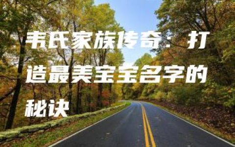 韦氏家族传奇：打造最美宝宝名字的秘诀