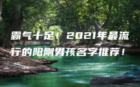 霸气十足！2021年最流行的阳刚男孩名字推荐！