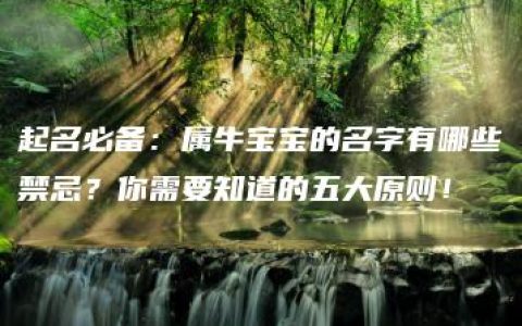 起名必备：属牛宝宝的名字有哪些禁忌？你需要知道的五大原则！