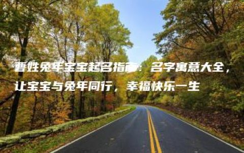 曹姓兔年宝宝起名指南：名字寓意大全，让宝宝与兔年同行，幸福快乐一生