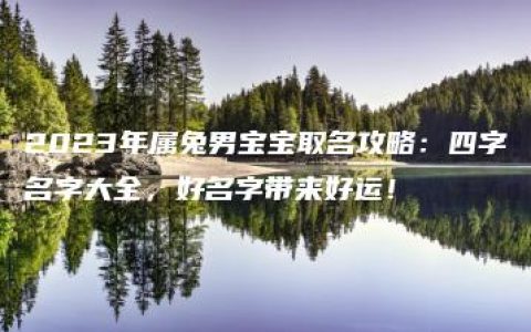 2023年属兔男宝宝取名攻略：四字名字大全，好名字带来好运！