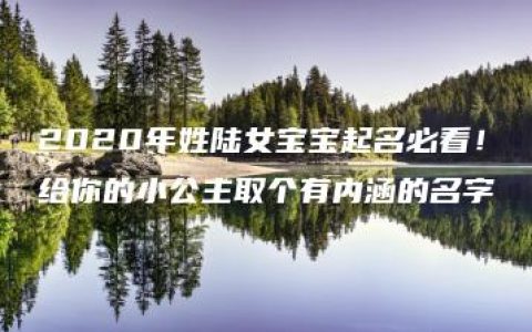 2020年姓陆女宝宝起名必看！给你的小公主取个有内涵的名字