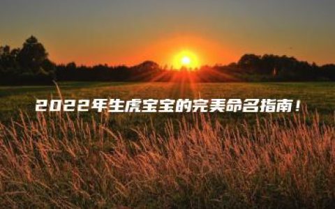 2022年生虎宝宝的完美命名指南！