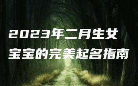 2023年二月生女宝宝的完美起名指南