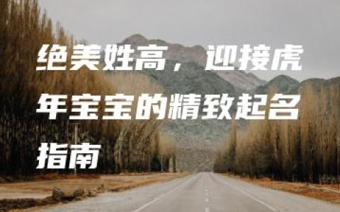 绝美姓高，迎接虎年宝宝的精致起名指南