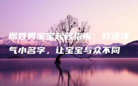 席姓男宝宝起名指南：打造洋气小名字，让宝宝与众不同