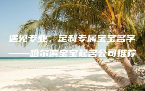 遇见专业，定制专属宝宝名字——哈尔滨宝宝起名公司推荐