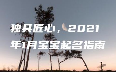 独具匠心，2021年1月宝宝起名指南