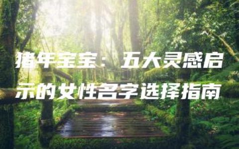 猪年宝宝：五大灵感启示的女性名字选择指南