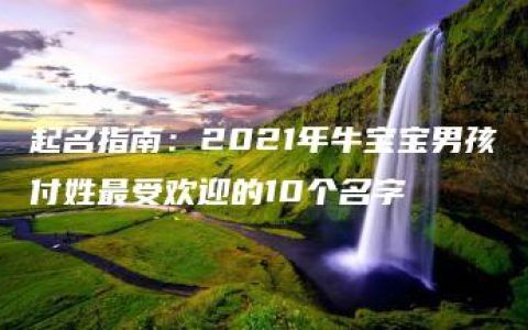 起名指南：2021年牛宝宝男孩付姓最受欢迎的10个名字