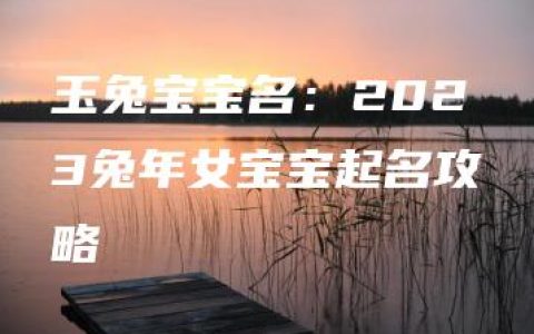 玉兔宝宝名：2023兔年女宝宝起名攻略