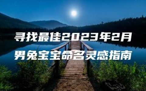 寻找最佳2023年2月男兔宝宝命名灵感指南