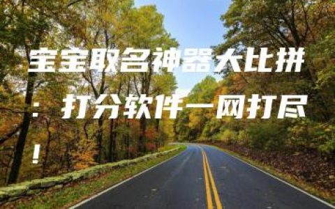 宝宝取名神器大比拼：打分软件一网打尽！