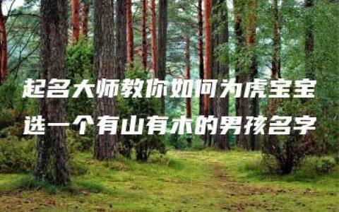 起名大师教你如何为虎宝宝选一个有山有木的男孩名字