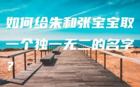 如何给朱和张宝宝取一个独一无二的名字？