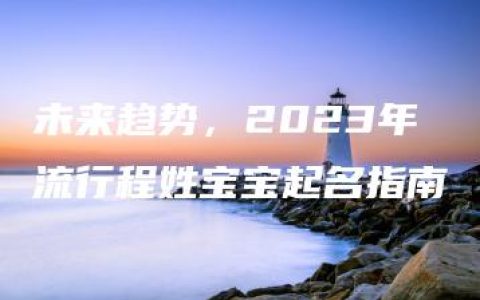 未来趋势，2023年流行程姓宝宝起名指南