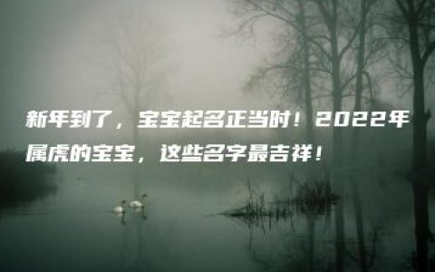 新年到了，宝宝起名正当时！2022年属虎的宝宝，这些名字最吉祥！