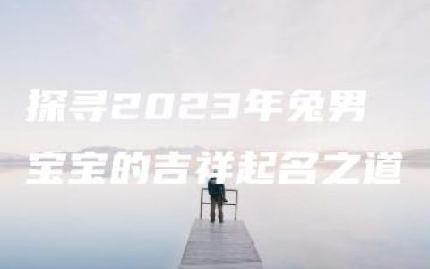 探寻2023年兔男宝宝的吉祥起名之道