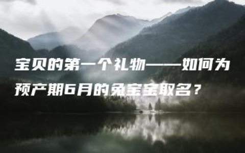 宝贝的第一个礼物——如何为预产期6月的兔宝宝取名？