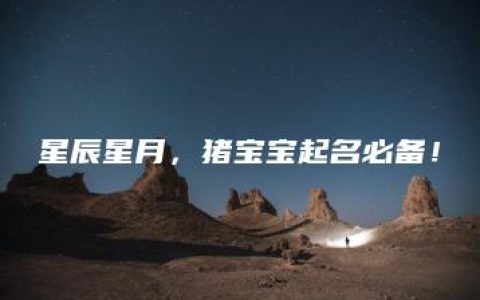 星辰星月，猪宝宝起名必备！