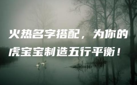 火热名字搭配，为你的虎宝宝制造五行平衡！