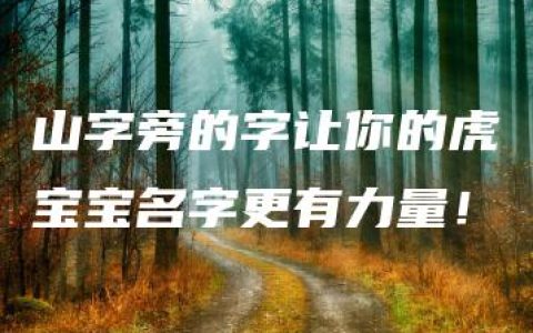 山字旁的字让你的虎宝宝名字更有力量！