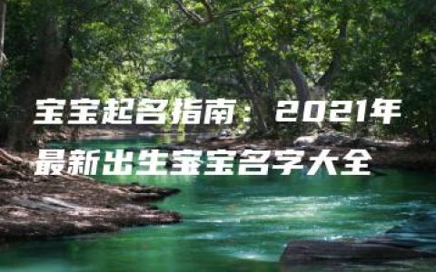 宝宝起名指南：2021年最新出生宝宝名字大全