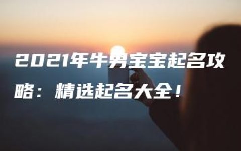 2021年牛男宝宝起名攻略：精选起名大全！