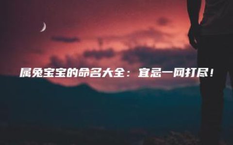 属兔宝宝的命名大全：宜忌一网打尽！