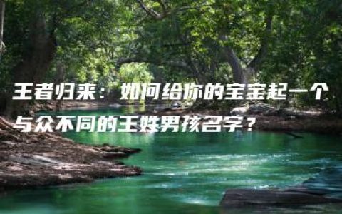 王者归来：如何给你的宝宝起一个与众不同的王姓男孩名字？