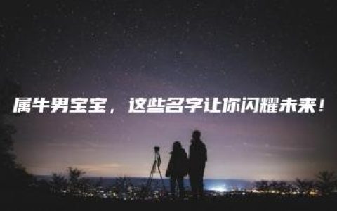 属牛男宝宝，这些名字让你闪耀未来！