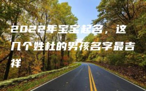 2022年宝宝起名，这几个姓杜的男孩名字最吉祥