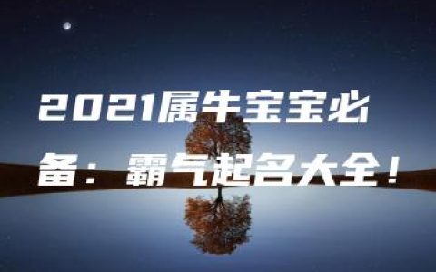 2021属牛宝宝必备：霸气起名大全！