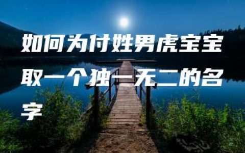 如何为付姓男虎宝宝取一个独一无二的名字