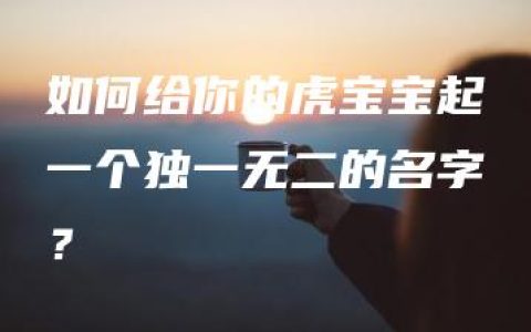 如何给你的虎宝宝起一个独一无二的名字？