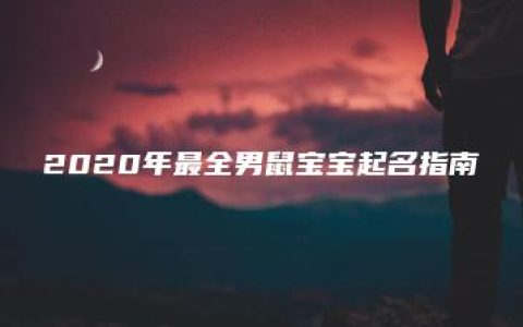 2020年最全男鼠宝宝起名指南